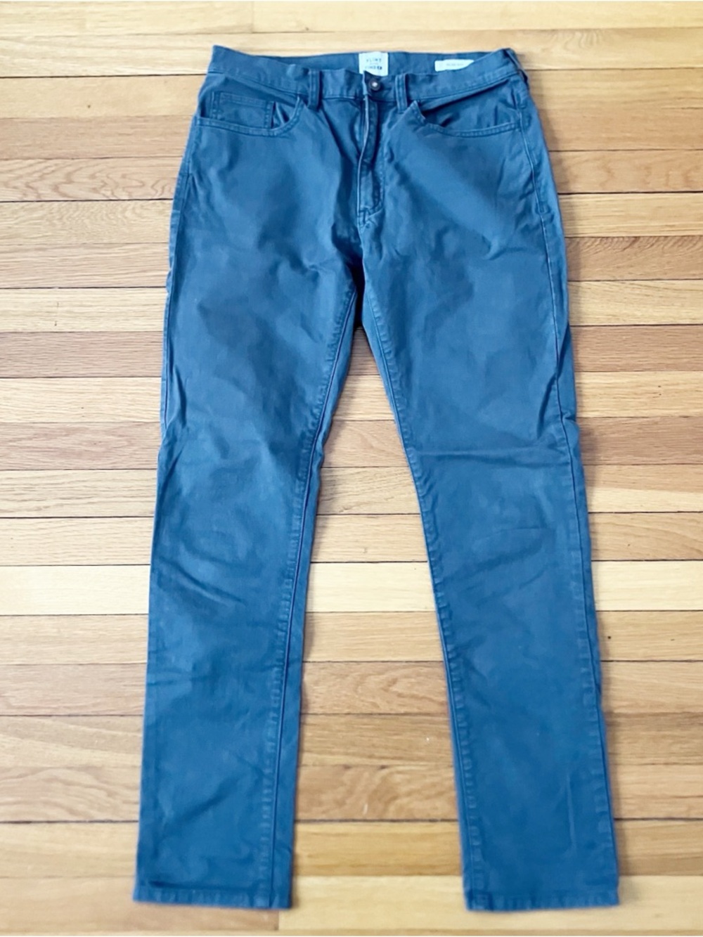 Flint and Tinder Huckberry Grey Cotton Slim Fit 5-Pocket Pants 30 x 32